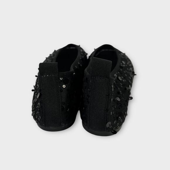 J.Crew Quinn Sequin Embellished Mesh Ballet Flats Black Size 7.5 - Picture 6 of 7